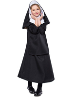 Costumes d’Déguisements Halloween Robe en Polyester de Soeur Noire