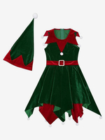 Costumes De Cosplay De Noël Robe Enfants Elfe Sans Manches