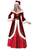 Costumes De Cosplay Noël En Fourrure Robe Rouge Imprimé Femmes