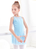 Costumes de danse de ballet bleu ciel clair ballerine enfants plissée entrecroisée œuvre d