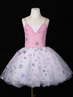 Costumes de danse de Ballet bleu ciel clair pour filles et adultes robe de ballerine à paillettes en dentelle et Polyester vêtements de spectacle