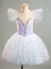 Costumes de danse de Ballet lavande pour femmes et enfants robe de ballerine à volants en dentelle et Polyester vêtements de danse