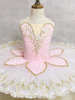 Costumes de Danse de Ballet Rose Femme Adulte Ballerine Paillettes Applique Dentelle Polyester Robe Ensemble Vêtements de Performance