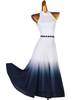 Costumes de danse de la salle de bal robe Blanc noir Femme Robe Danse Porter