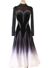 Costumes de danse de salon noir femmes Sexy polyester danseuse robe moulante strass robe de danse