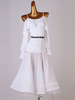 Costumes de danse de salon robe blanche femmes vêtements de danse