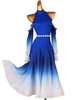 Costumes de danse de salon robe de danse bleu royal pour femmes