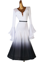 Costumes de danse de salon Robe de danse Lycra Spandex pour femme blanche