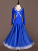 Costumes de danse de salon Robe de danse perlée Royal Blue Women Déguisements Halloween