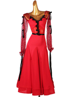 Costumes de danse de salon Robe de danse pour femme rouge robe latine