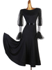 Costumes de danse de salon Robe en tulle noir Robe de danse Déguisements Halloween