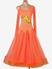 Costumes de danse de salon Robe Lycra Spandex Orange pour femmes Vêtements de danse