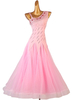 Costumes de danse de salon rose femmes Sexy Polyester danseuse robe moulante strass vêtements de danse