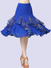 Costumes de danse de salon Tulle jupe longue fleur dorure robe de danse pour les femmes Déguisements Halloween