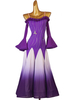 Costumes de danse de salon violet femmes Sexy polyester strass robe danseuse robe de danse