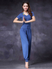 Costumes de danse du ventre Deep Blue Drawstring Ruched Belly Dancer Women Dancing Wear Déguisements Halloween