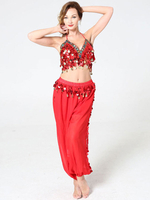 Costumes de danse du ventre pantalons de danse du ventre paillettes frange soutien-gorge pantalon de danse du ventre pour femmes Déguisements Halloween