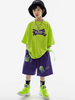 Costumes De Danse Hip Hop Enfant Garçon Fille Pantalon Top Ensemble Vert Costume Danse Urbaine