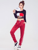 Costumes de Danse Hip Hop Femme Lettres Imprimer Costume De Danse De Rue Déguisements Halloween