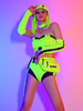 Costumes de danse jazz femmes coton cravate soutien-gorge gants pantalons vêtements de danse