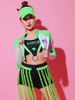Costumes de danse jazz néon femmes pantalons haut pardessus vêtements de danse