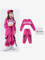Costumes de danse Jazz pantalons en Polyester fille haut vêtements de danse