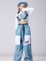 Costumes de danse Jazz pantalons en Polyester pour femmes haut vêtements de danse