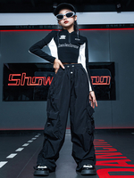 Costumes de danse Jazz pantalons en Polyester pour filles haut vêtements de danse