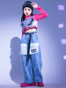 Costumes de danse Jazz pantalons en Polyester pour filles haut vêtements de danse