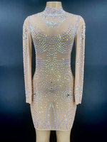 Costumes de danse jazz pour femmes Lycra Spandex robe chair couleur vêtements de danse