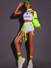 Costumes de danse jazz pour femmes Shorts en polyester Top tenue de danse