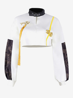 Costumes de danse jazz pour filles haut en polyester vêtements de danse