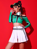 Costumes de danse Jazz pour filles haut pantalon jupe vêtements de danse