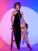 Costumes de danse jazz Robe en velours pour femme Vêtements de danse