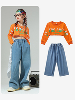 Costumes de danse Jazz top pantalon en Polyester femmes ensemble de danse