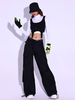 Costumes De Danse Jazz Top Pantalon En Polyester Pour Femmes Ensemble De Danse