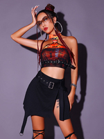 Costumes De Danse Jazz Top Short En Polyester Pour Femmes Ensemble De Danse