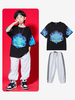 Costumes de danse Jazz unisexe top et pantalon en Polyester ensemble de danse