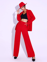 Costumes De Danse Jazz Veste Pantalon En Polyester Pour Femmes Ensemble De Danse