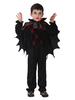 Costumes de diable dhalloween pour enfants manteau de fibre de polyester noir vêtements costume de vampire de vacances ensemble complet