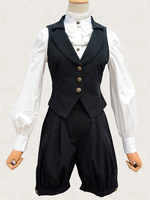 Costumes de Lolita classique noir gilet et Shorts costumes Lolita Déguisements Halloween