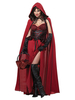 Costumes de Noël bicolores en polyester rouge de Noël pour femmes