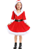 Costumes de Noël pour Enfants Santa Clause Cosplay Robe Rouge en Velours Cosplay Déguisements Halloween Père Noël