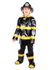 Costumes de pompiers enfants Noir 3piece Ensemble de polyester enfants Halloween Costume complet