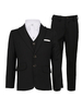 Costumes de porteur danneau 3 pièces ensemble polyester pantalon à manches longues pardessus haut noir costumes de garçon de mariage