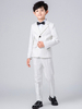 Costumes de porteur danneau Polyester Coton Manches longues Pantalon Cravate Gilet Chemise Pardessus Blanc Costumes de soirée formels