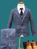 Costumes de porteur danneau Polyester Coton Manches longues Pardessus Gilet Pantalon Bourgogne Mariage Garçon Costumes
