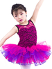 Costumes de robe de ballet Costume de ballerine à volants en laine Fuchsia pour enfants Déguisements Halloween