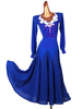 Costumes de robe de danse de salon Robe en lycra spandex pour femmes bleu royal