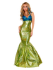 Costumes de sirène femmes vert herbe sexy robe en polyester sirène poisson imprimé vacances Costumes